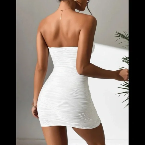 Dresses | Mini White Tube Dress Women Cocktail Dress | Poshmark